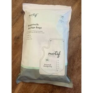 Motif Medical Milk Storage Bags 8 oz Milk Freezer w/Easy Pour Write-On 100 Count